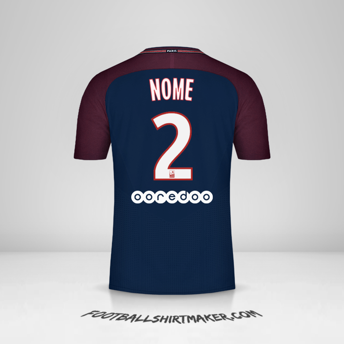 Camisola Paris Saint Germain 2017/18 -  nome - 2