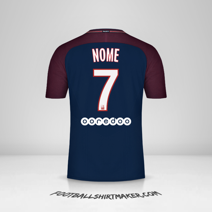 Camisola Paris Saint Germain 2017/18 -  nome - 7