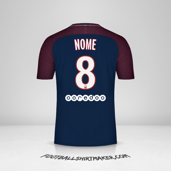 Camisa Paris Saint Germain 2017/18 -  nome - 8