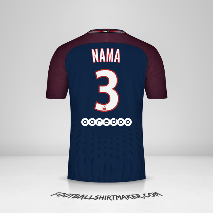 Jersey Paris Saint Germain 2017/18 -  nama - 3
