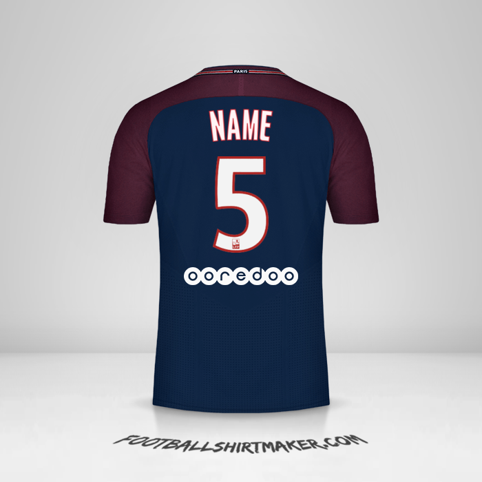 Shirt Paris Saint Germain 2017/18 -  name - 5