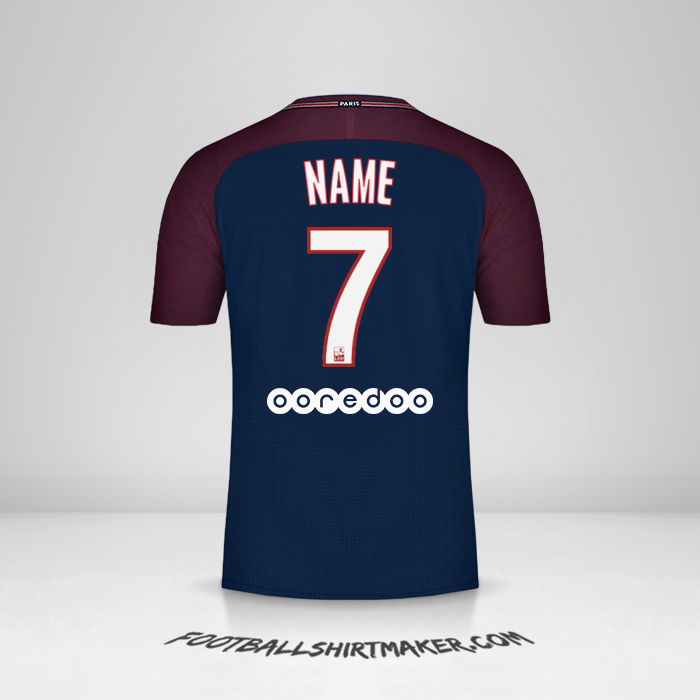 Shirt Paris Saint Germain 2017/18 -  name - 7