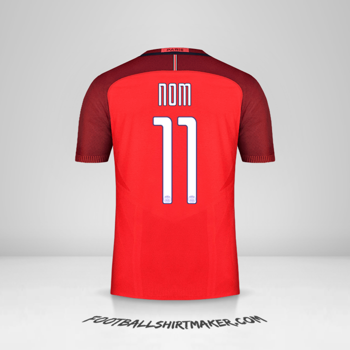 Maillot Paris Saint Germain Cup 2016/17 Extérieur -  nom - 11