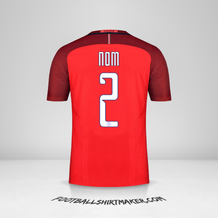 Maillot Paris Saint Germain Cup 2016/17 Extérieur -  nom - 2