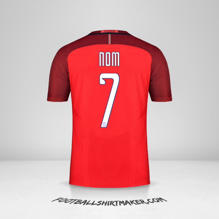 Maillot Paris Saint Germain Cup 2016/17 Extérieur -  nom - 7