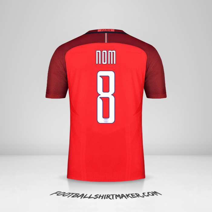 Maillot Paris Saint Germain Cup 2016/17 Extérieur -  nom - 8