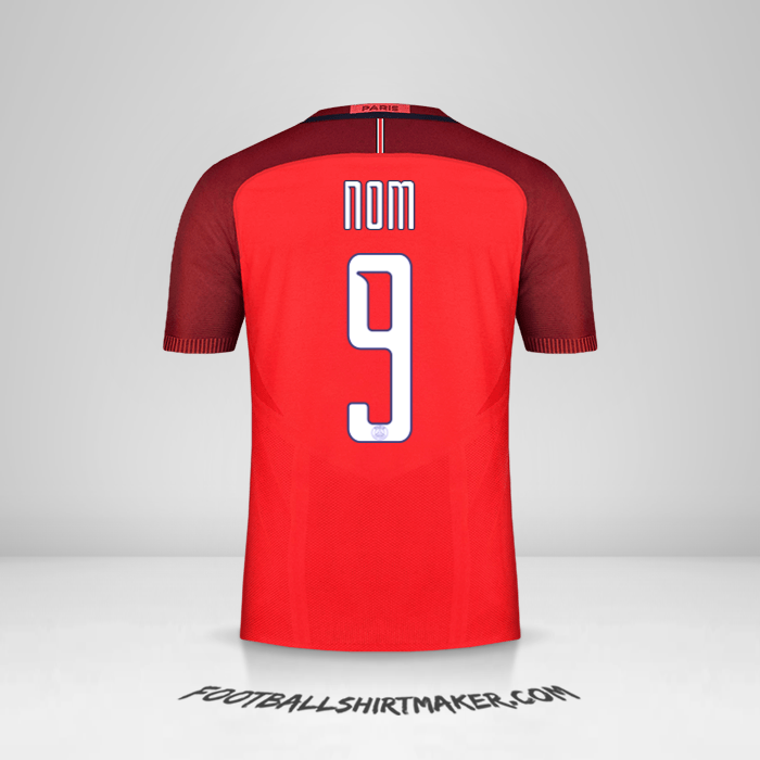 Maillot Paris Saint Germain Cup 2016/17 Extérieur -  nom - 9