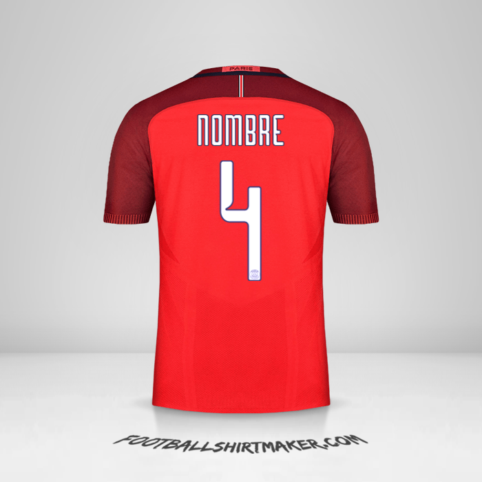 Camiseta Paris Saint Germain Cup 2016/17 Visita -  nombre - 4