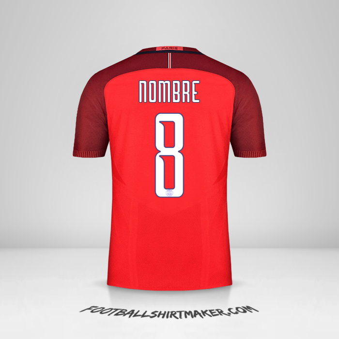 Camiseta Paris Saint Germain Cup 2016/17 Visita -  nombre - 8
