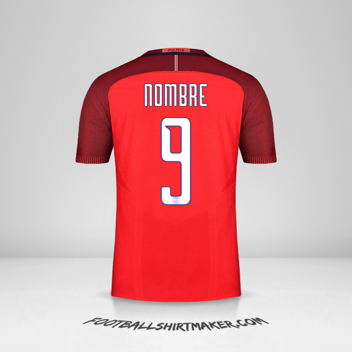Camiseta Paris Saint Germain Cup 2016/17 Visita -  nombre - 9