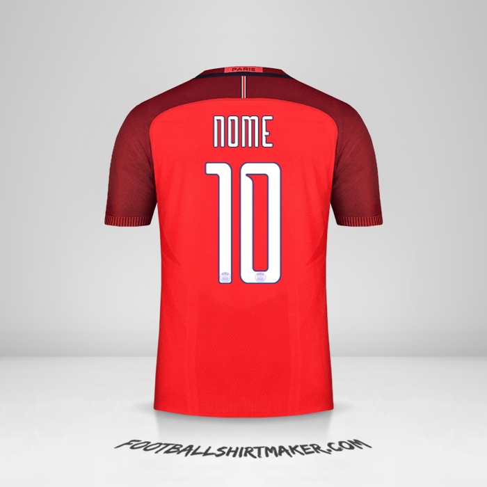 Maglia Paris Saint Germain Cup 2016/17 Seconda -  nome - 10