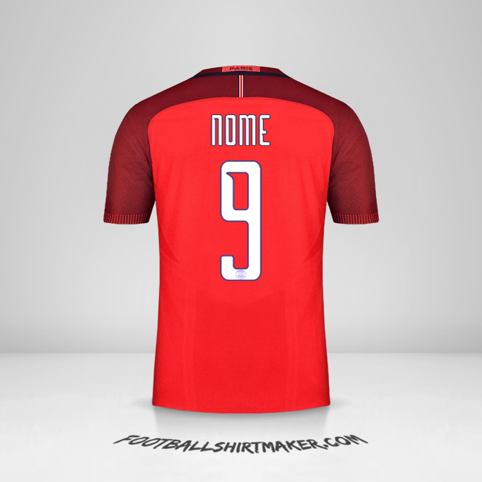 Maglia Paris Saint Germain Cup 2016/17 Seconda -  nome - 9