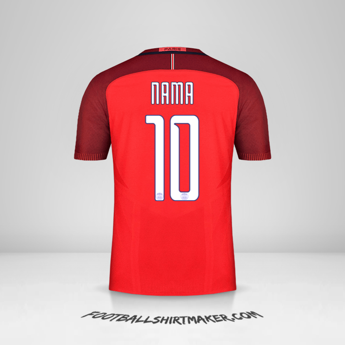 Jersey Paris Saint Germain Cup 2016/17 Alternatif -  nama - 10