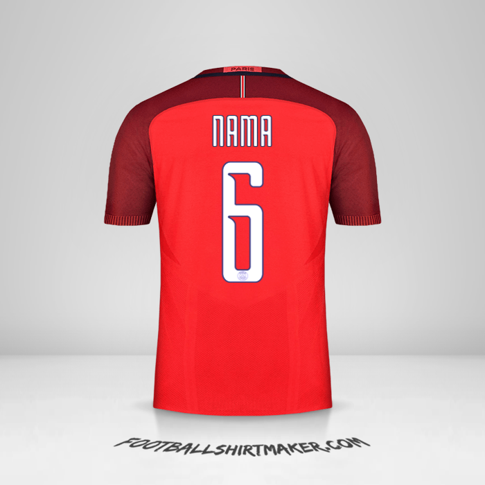 Jersey Paris Saint Germain Cup 2016/17 Alternatif -  nama - 6