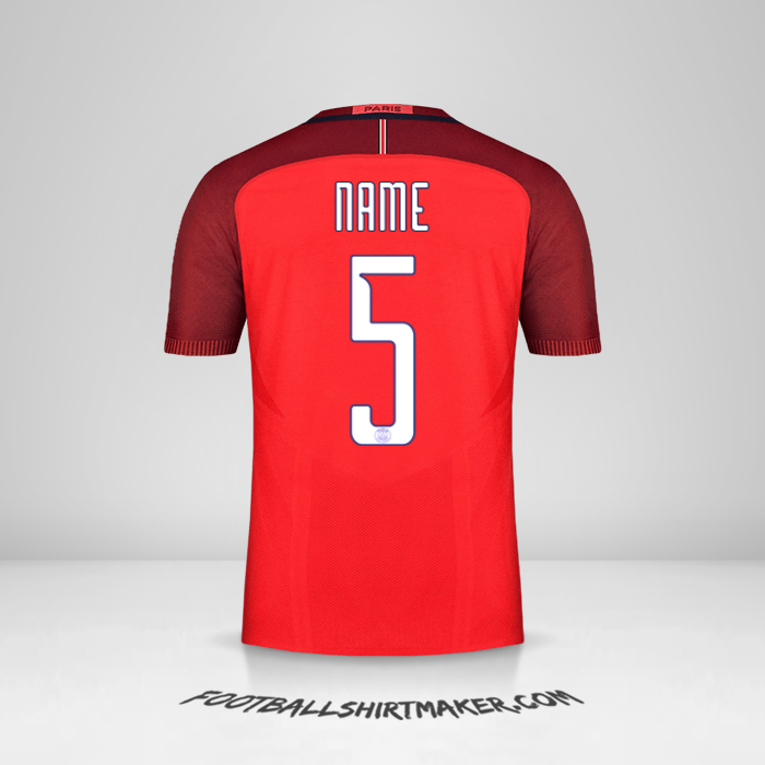 Trikot Paris Saint Germain Cup 2016/17 Auswärts -  name - 5