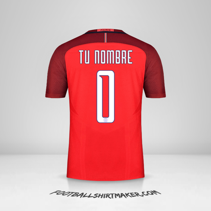 Jersey Paris Saint Germain Cup 2016/17 II -  tu nombre - 0