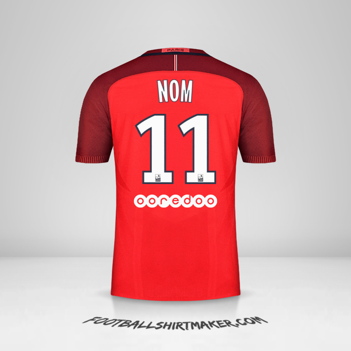 Maillot Paris Saint Germain 2016/17 Extérieur -  nom - 11