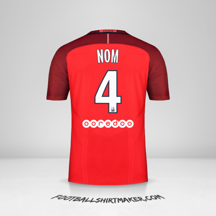 Maillot Paris Saint Germain 2016/17 Extérieur -  nom - 4