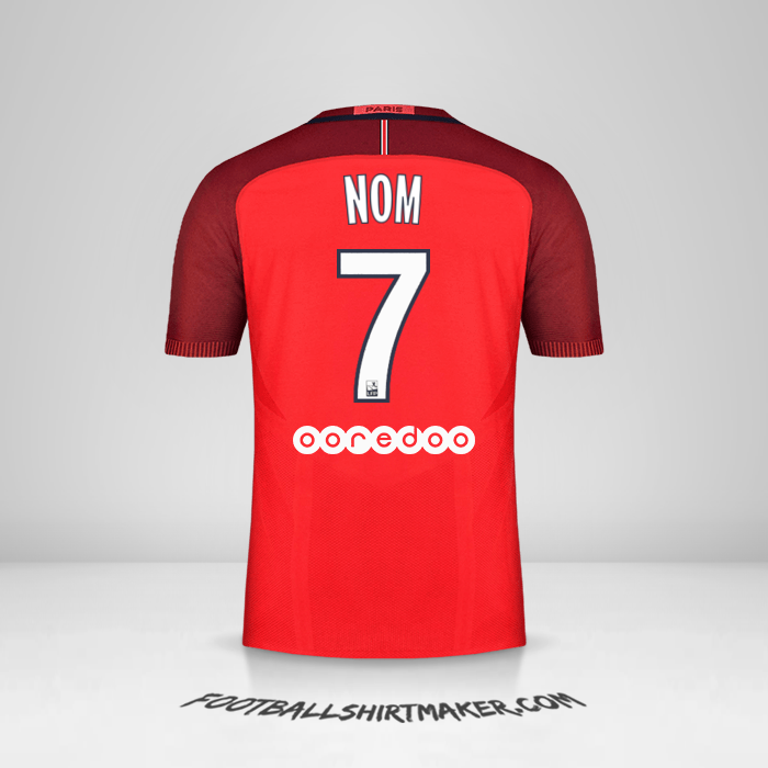 Maillot Paris Saint Germain 2016/17 Extérieur -  nom - 7