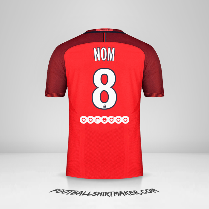 Maillot Paris Saint Germain 2016/17 Extérieur -  nom - 8