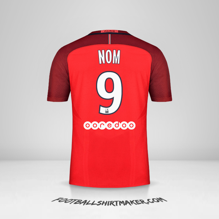 Maillot Paris Saint Germain 2016/17 Extérieur -  nom - 9