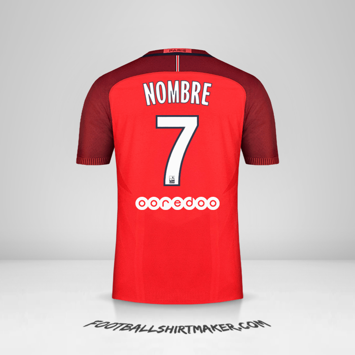 Camiseta Paris Saint Germain 2016/17 Visita -  nombre - 7