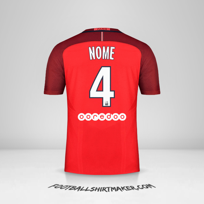 Camisa Paris Saint Germain 2016/17 Alternativa -  nome - 4