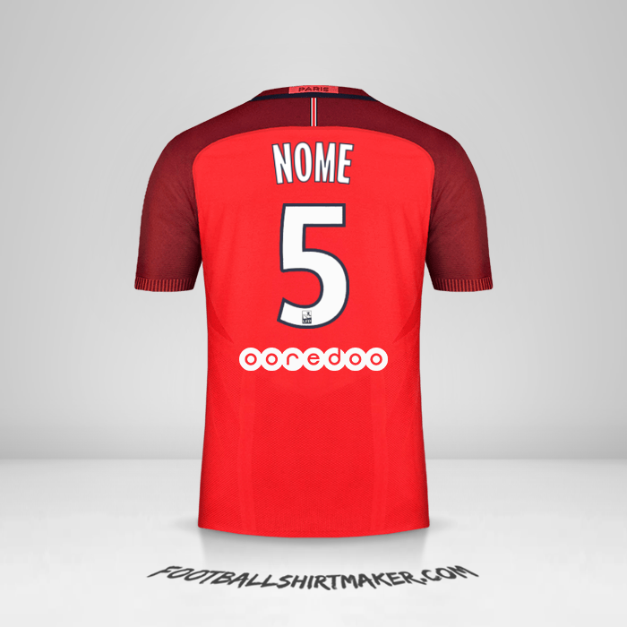 Camisa Paris Saint Germain 2016/17 Alternativa -  nome - 5