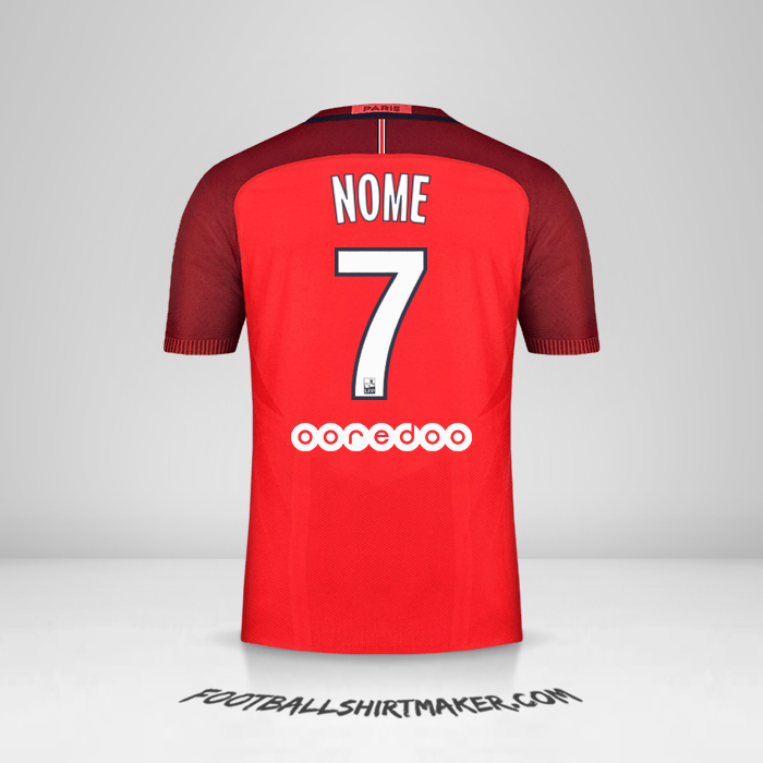 Maglia Paris Saint Germain 2016/17 Seconda -  nome - 7