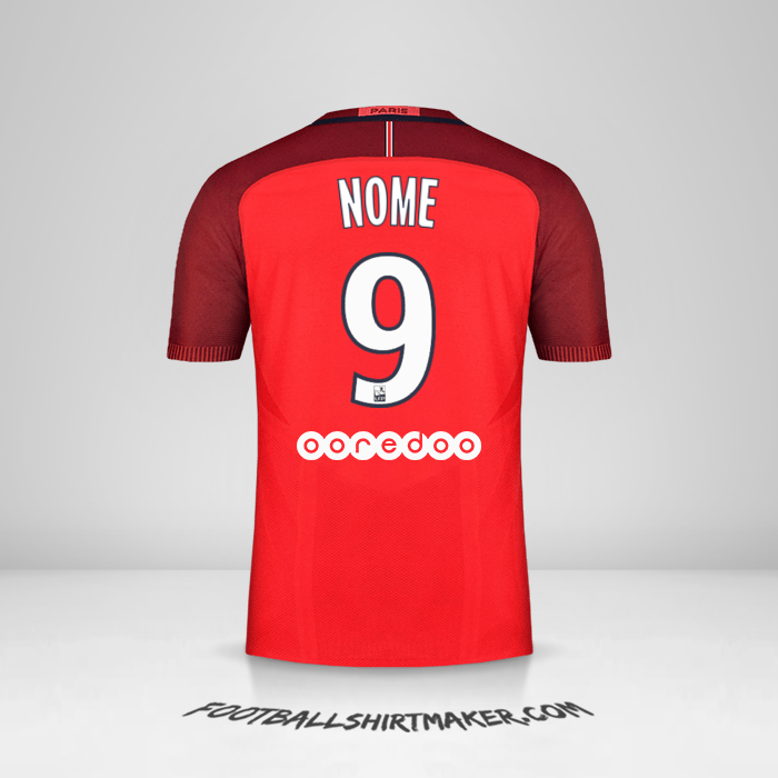 Camisa Paris Saint Germain 2016/17 Alternativa -  nome - 9