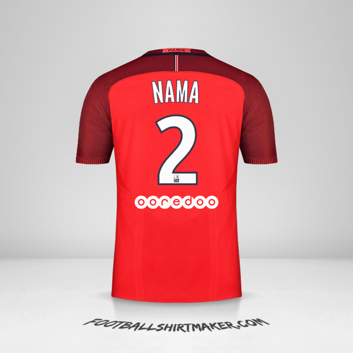 Jersey Paris Saint Germain 2016/17 Alternatif -  nama - 2