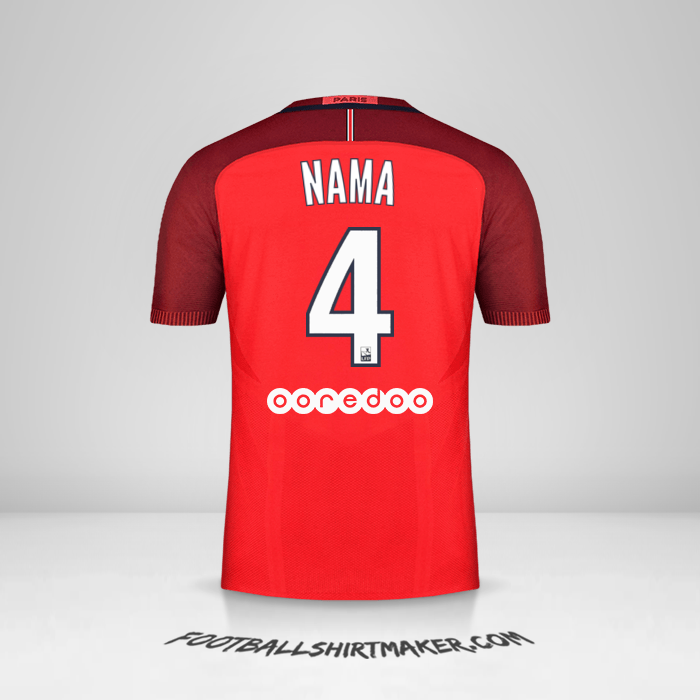 Jersey Paris Saint Germain 2016/17 Alternatif -  nama - 4