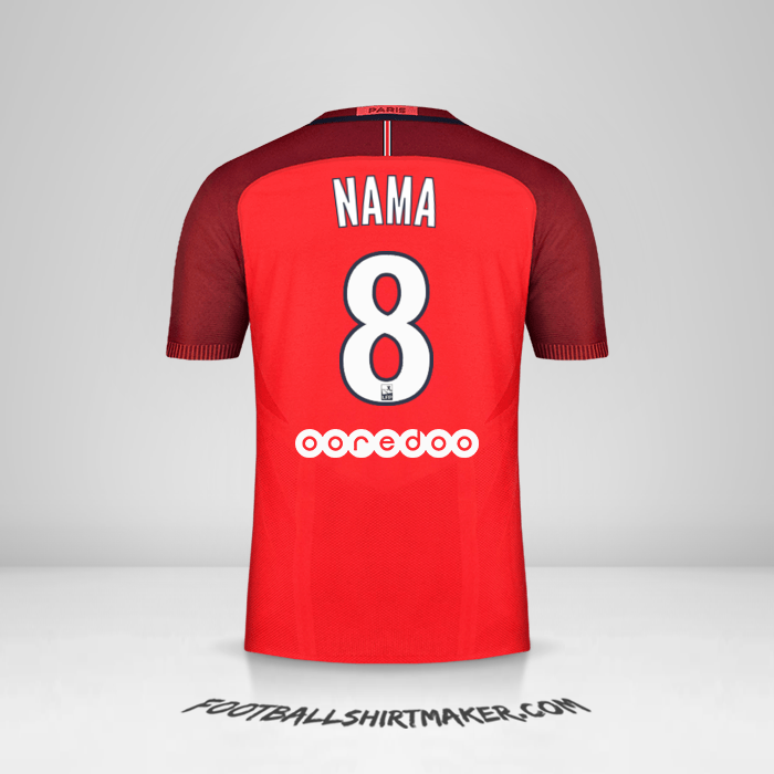 Jersey Paris Saint Germain 2016/17 Alternatif -  nama - 8