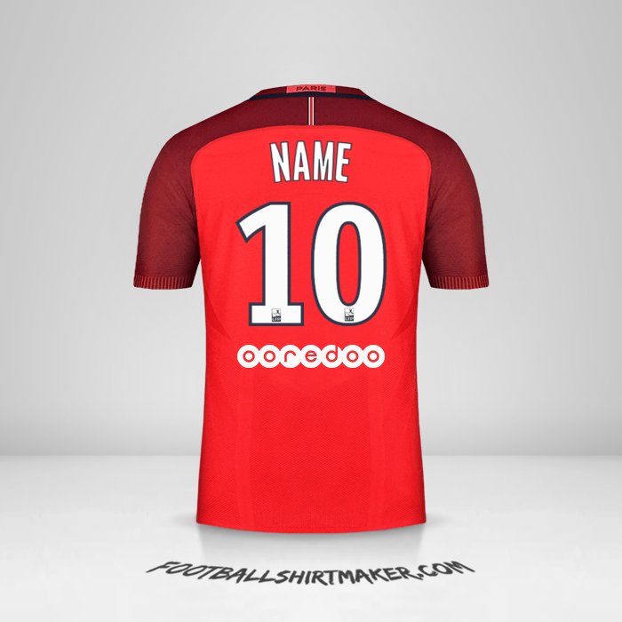 Jersey Paris Saint Germain 2016/17 Away -  name - 10