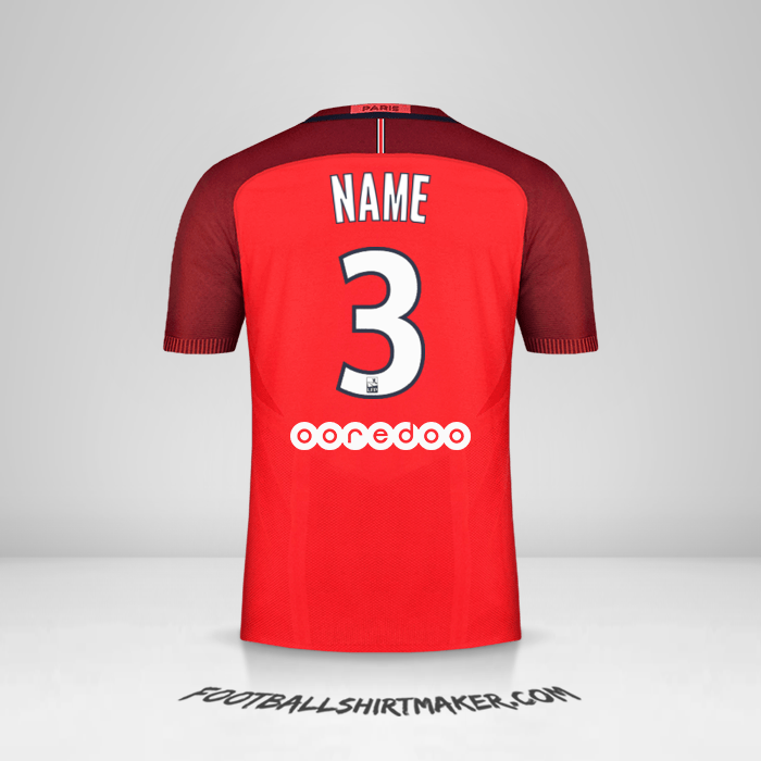 Shirt Paris Saint Germain 2016/17 Away -  name - 3