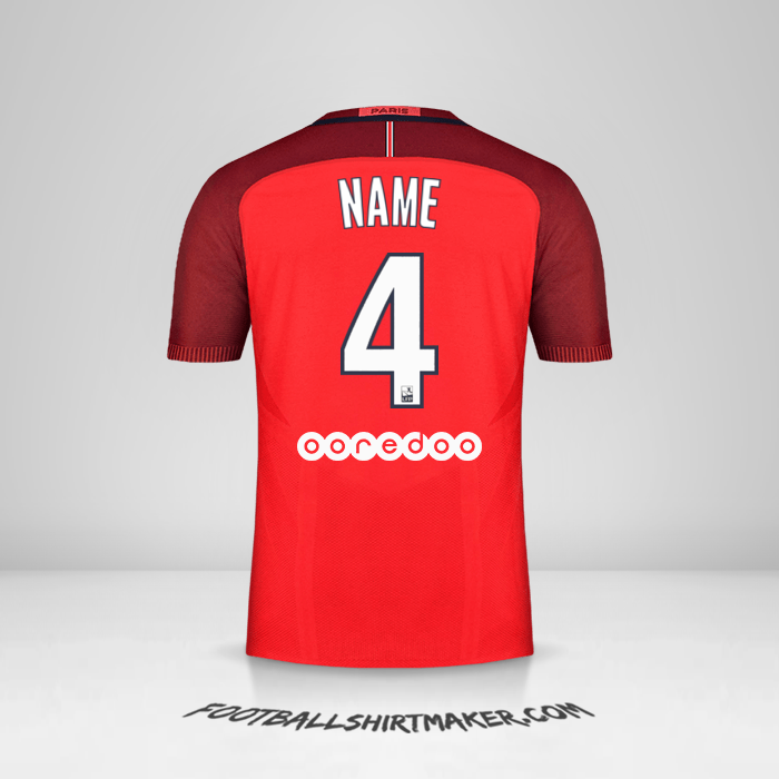 Jersey Paris Saint Germain 2016/17 Away -  name - 4