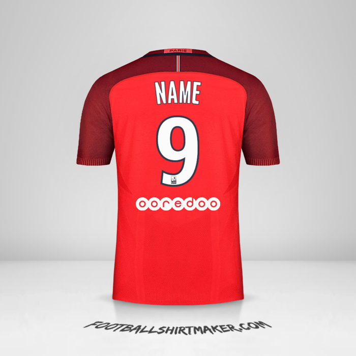 Jersey Paris Saint Germain 2016/17 Away -  name - 9