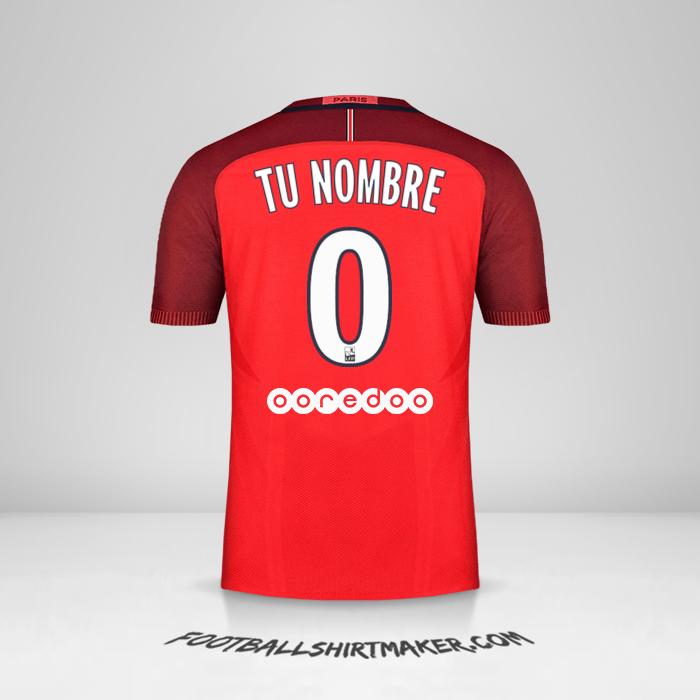 Jersey Paris Saint Germain 2016/17 II -  tu nombre - 0