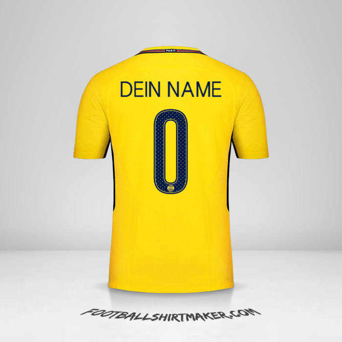 Trikot Paris Saint Germain Cup 2017/18 II -  dein name - 0