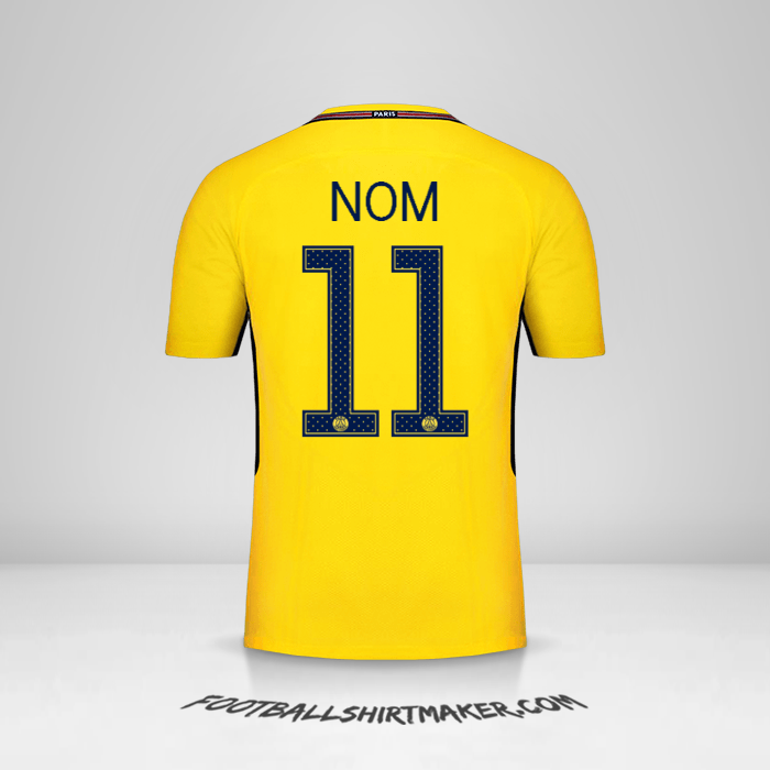 Maillot Paris Saint Germain Cup 2017/18 Extérieur -  nom - 11