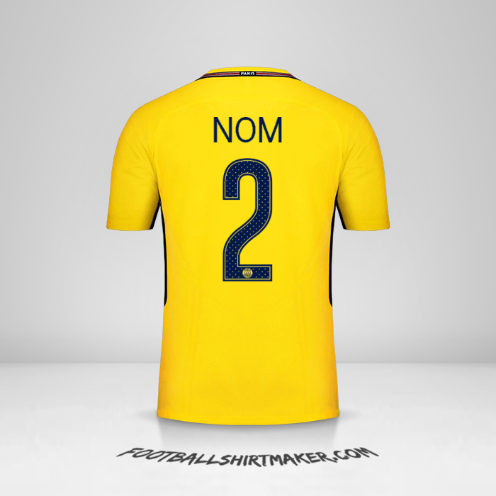Maillot Paris Saint Germain Cup 2017/18 Extérieur -  nom - 2