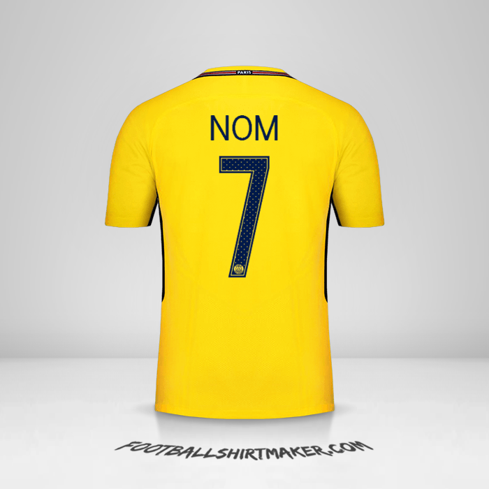Maillot Paris Saint Germain Cup 2017/18 Extérieur -  nom - 7