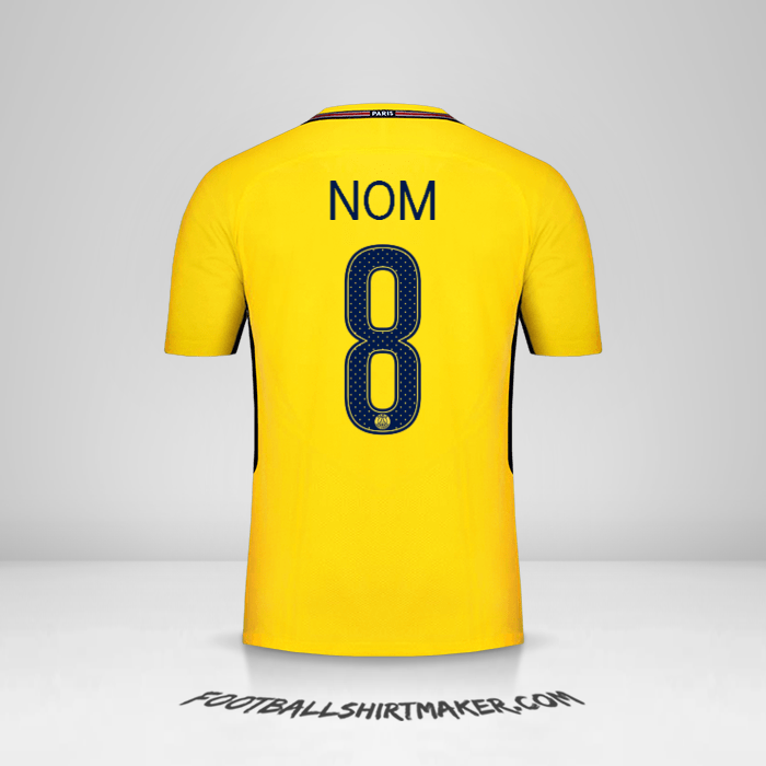 Maillot Paris Saint Germain Cup 2017/18 Extérieur -  nom - 8