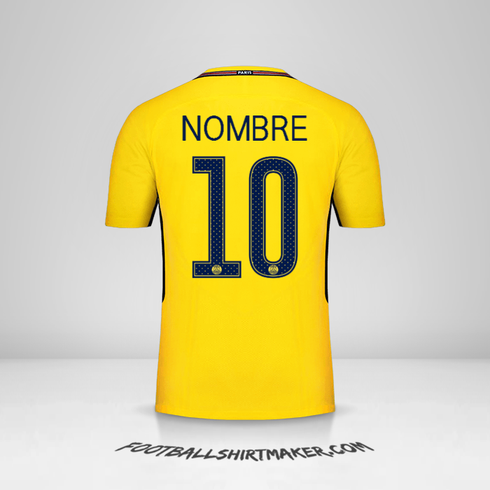 Camiseta Paris Saint Germain Cup 2017/18 Visita -  nombre - 10