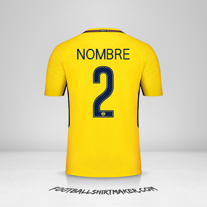 Camiseta Paris Saint Germain Cup 2017/18 Visita -  nombre - 2