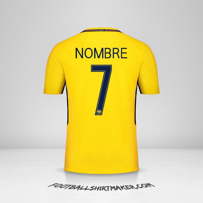 Jersey Paris Saint Germain Cup 2017/18 Visita -  nombre - 7