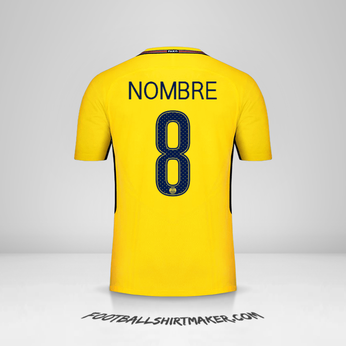 Jersey Paris Saint Germain Cup 2017/18 Visita -  nombre - 8