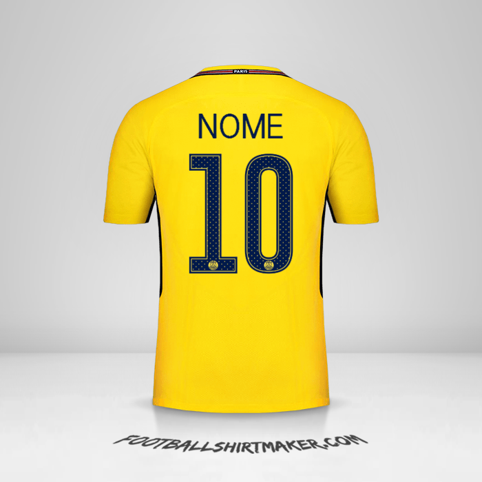 Camisola Paris Saint Germain Cup 2017/18 Alternativa -  nome - 10