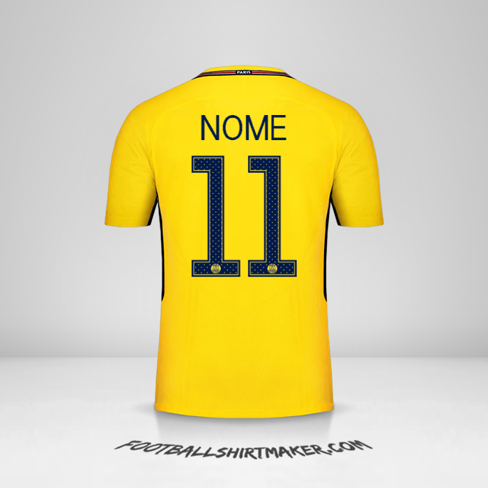 Maglia Paris Saint Germain Cup 2017/18 Seconda -  nome - 11