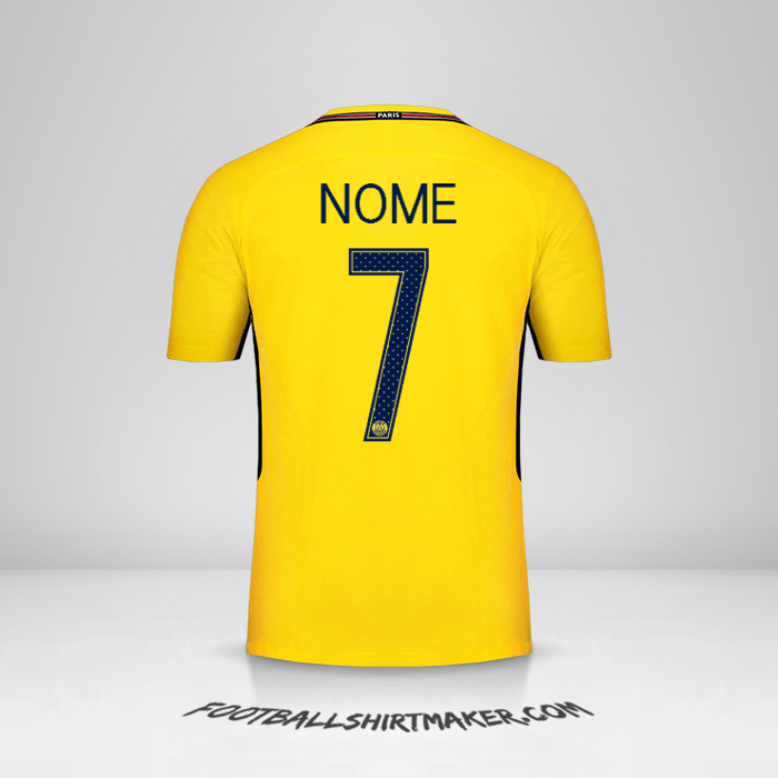 Camisola Paris Saint Germain Cup 2017/18 Alternativa -  nome - 7